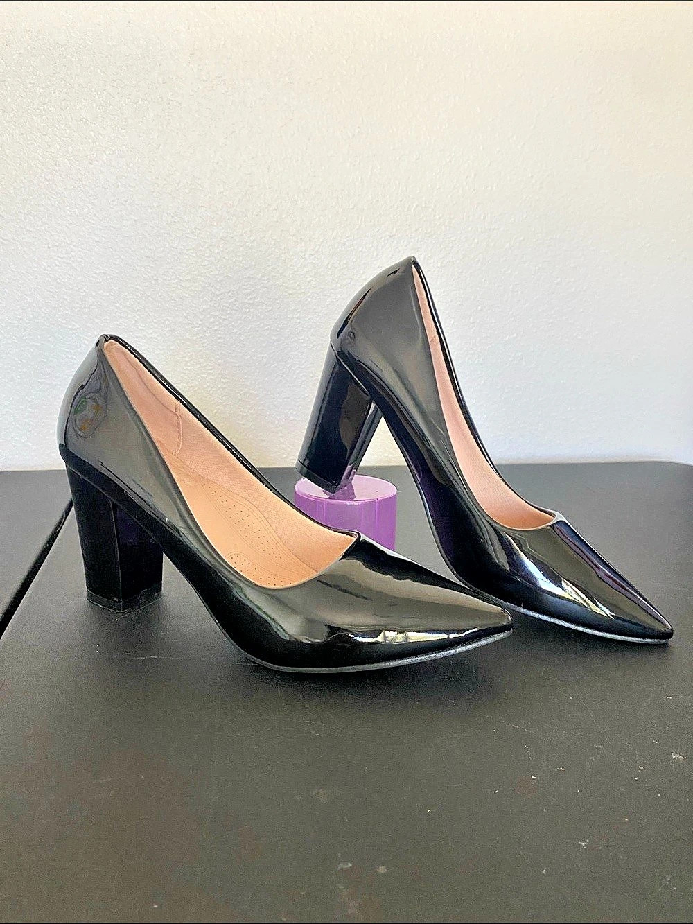 Forever Black Pointed-Toe Heels